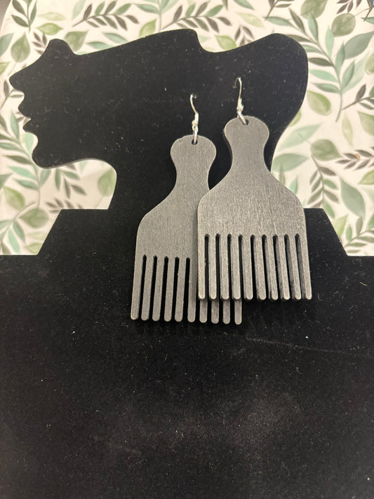 Afro-Pick Earrings